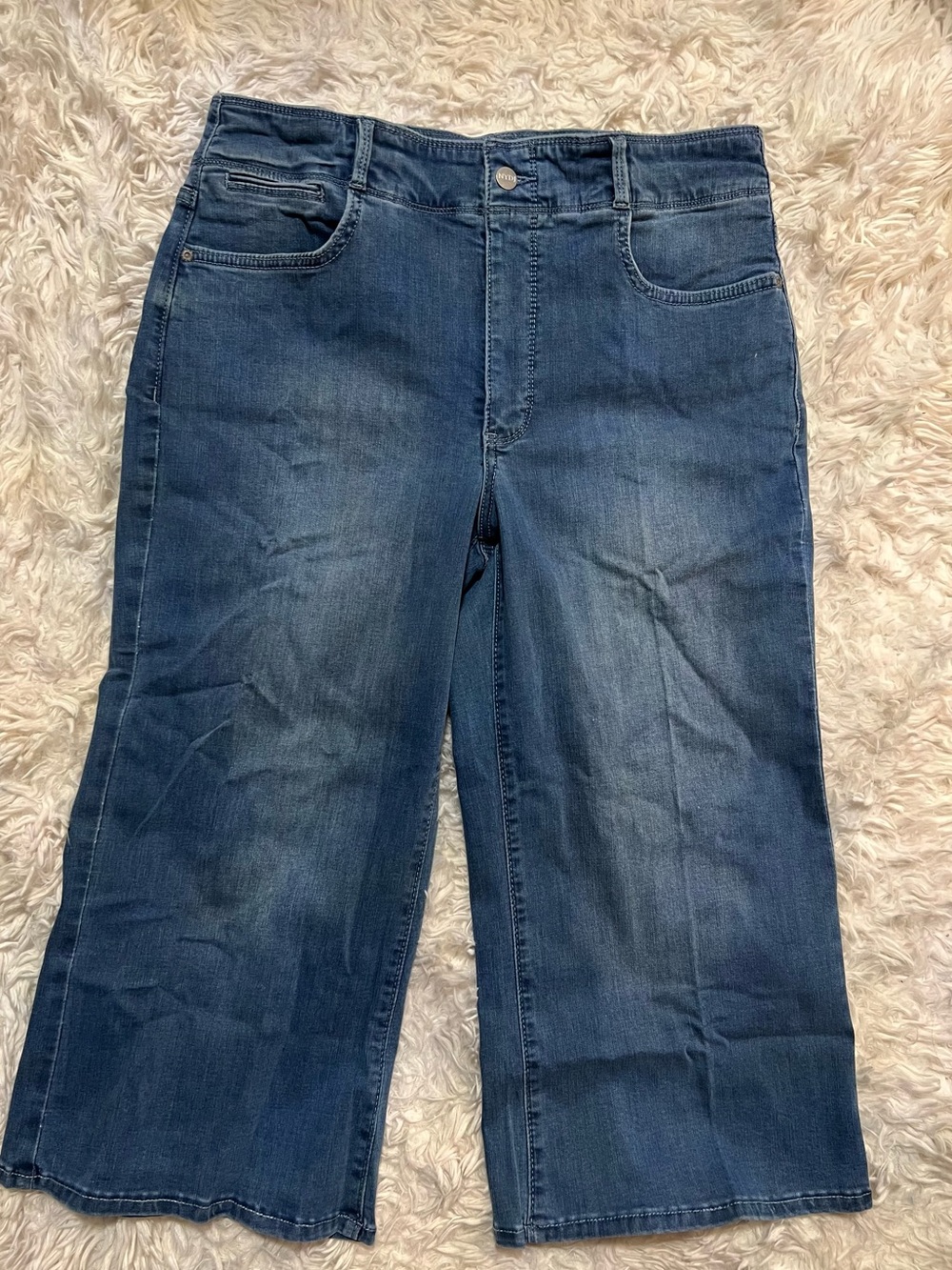 NYDJ Teresa Wide Leg Ankle denim jeans -SZ 12P - Picture 5 of 13